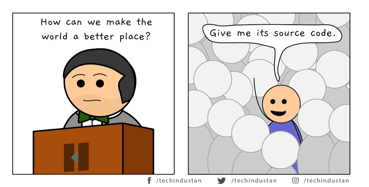 techindustan's tweet image. When you get in a conversation with a Programmer.
Don't Talk | Run Away | Mission Abort!
#ProgrammerTalks #Sarcasm
#Engineering #WebDev #AndroidDev #Javascript #css3 #php #bootstrap #jquery #301DaysOfCode #100DaysOfCode #webdesigner #webdesign #angular #ProgrammerHumor