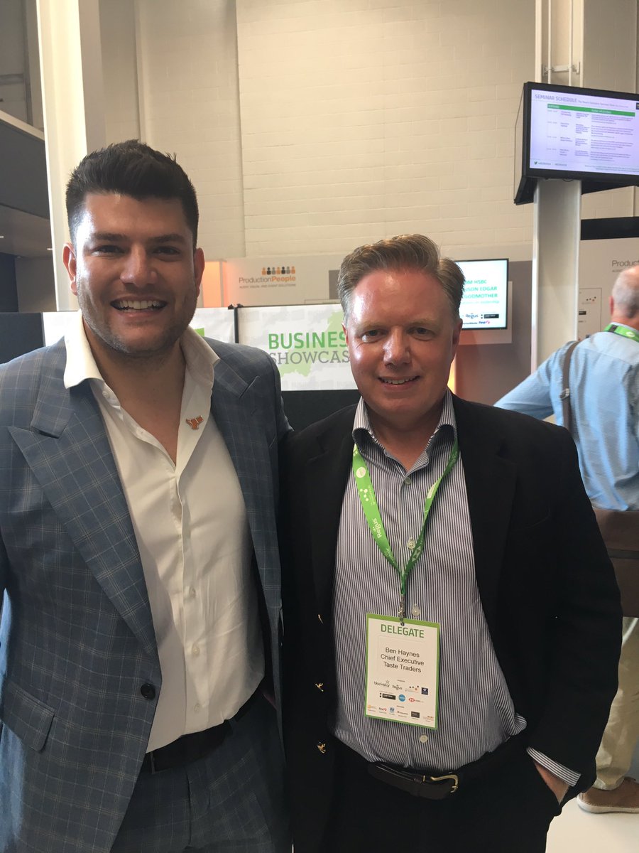 TasteTradersUK's tweet photo. Great to meet The Apprentice winner Mark Wright at Business Showcase South West today #BSSW2018 https://t.co/KgaxHfmsL9