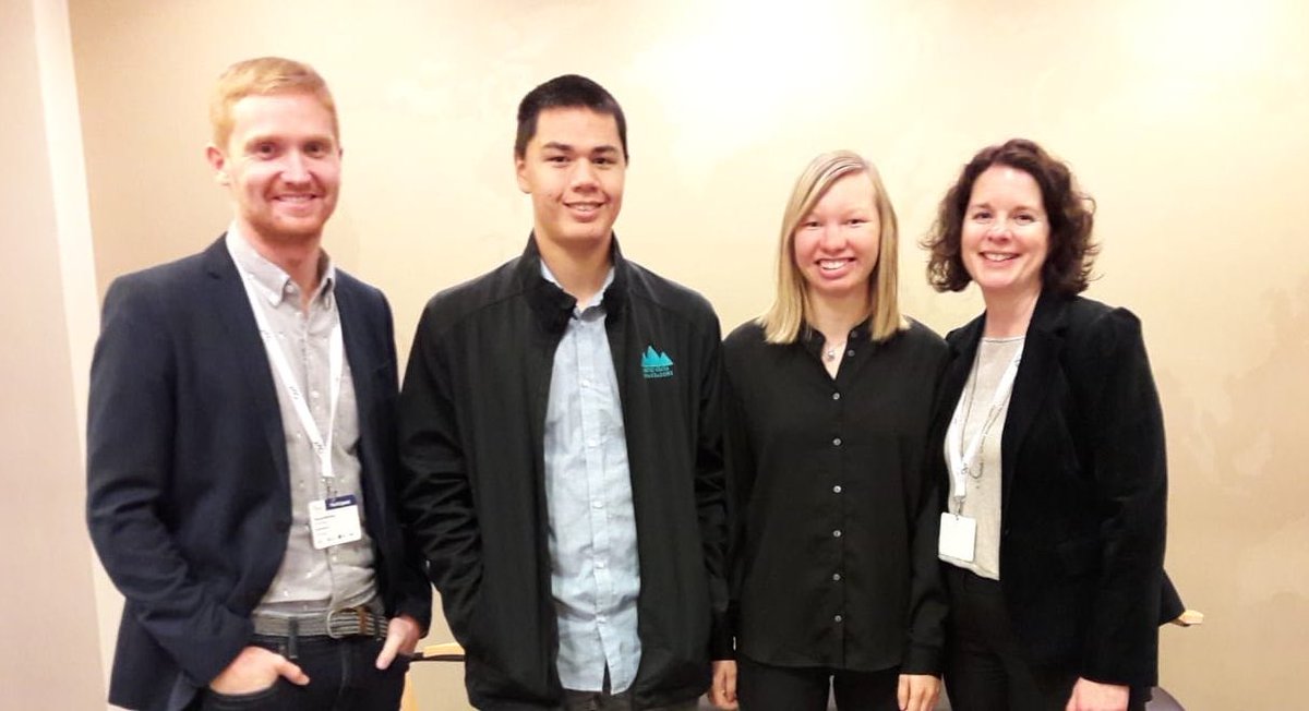 Big thank you to our indigenous youth co-presenters Sanna and Gabe for sharing their stories in our #ABACongress session about the importance of storytelling when communicating about the Arctic