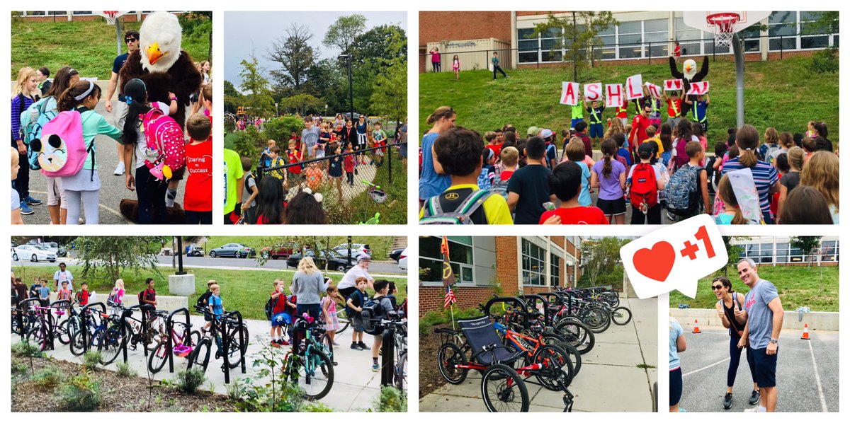 Ashlawneagles's tweet image. What a wonderful turn out for our #APSWalk2SchoolDay Go Eagles! #APSGetInvolved