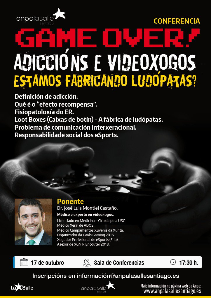 xMontyGG's tweet photo. GRATIS! SIN FOLLOW NI RT!

Miércoles 17 de Octubre a las 17:30h en el Colegio La Salle (Santiago de Compostela).

Entrada gratuita. https://t.co/TFsXvCiS5a