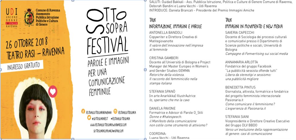 Convegno Sottosopra a Ravenna il 26 ottobre #femvertising