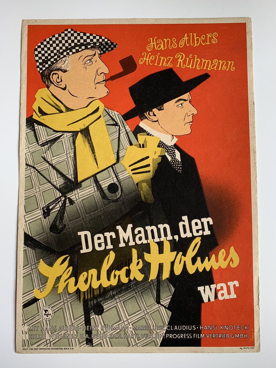 Sherlockianer Superb Sherlockholmes Movie Poster Just Arrived Der Mann Der Sherlock Holmes War The Man Who Was Sherlock Holmes Din Format Coloured From The Former German Democratic Republic