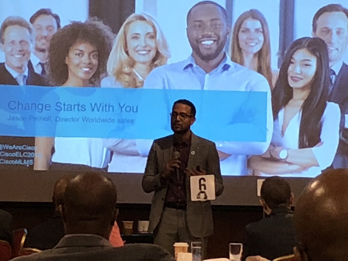 amp_quest's tweet photo. Leadership and Excellence, Jason Pernell, at the #ELC #CiscoELC2018 #CiscoMLMS #WeAreCisco https://t.co/L113be1MSY