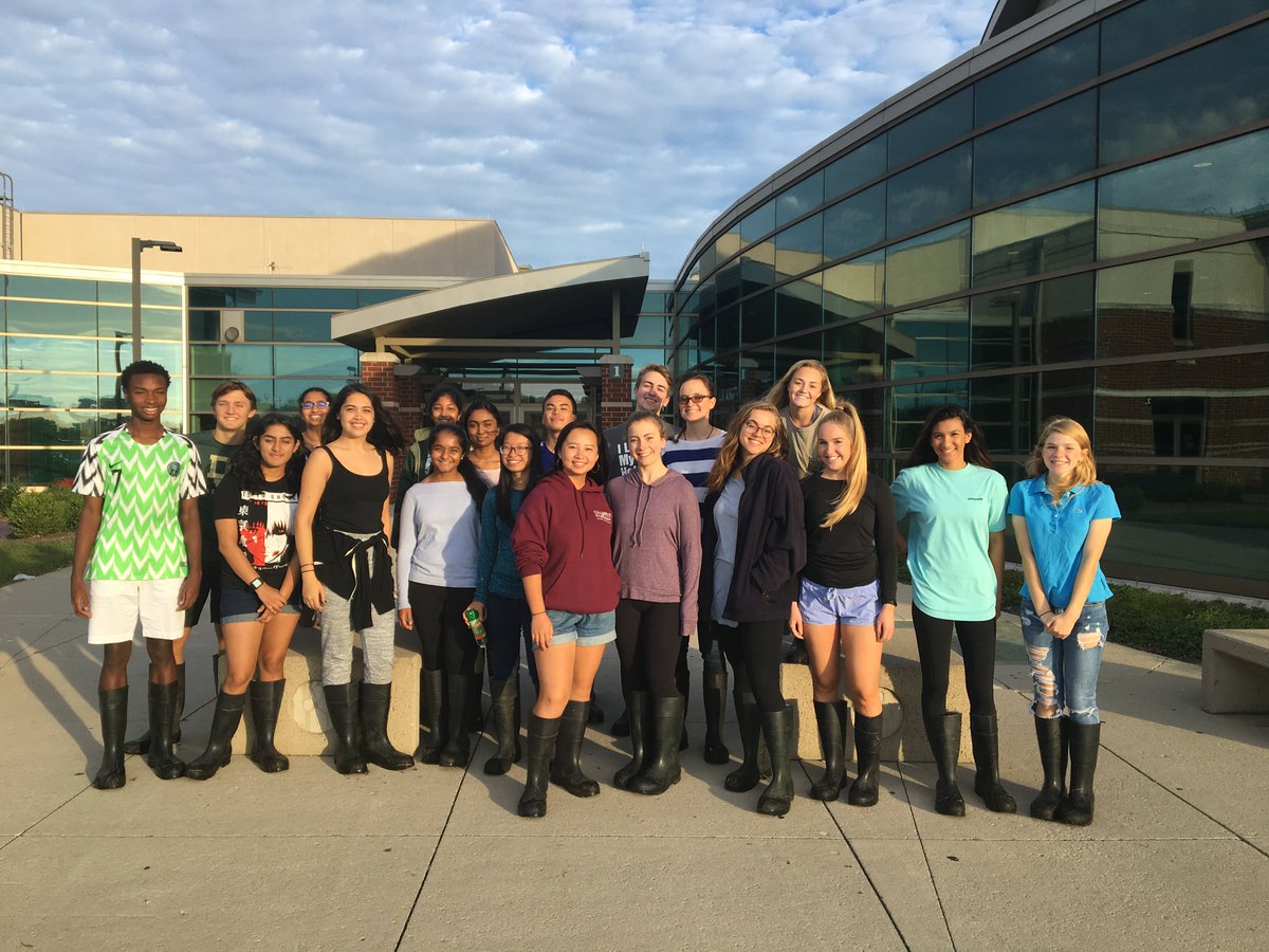DJHSIB's tweet photo. IB Biology seniors after the trip to the stream.  Amazing group of students! https://t.co/rOrWibSa9E