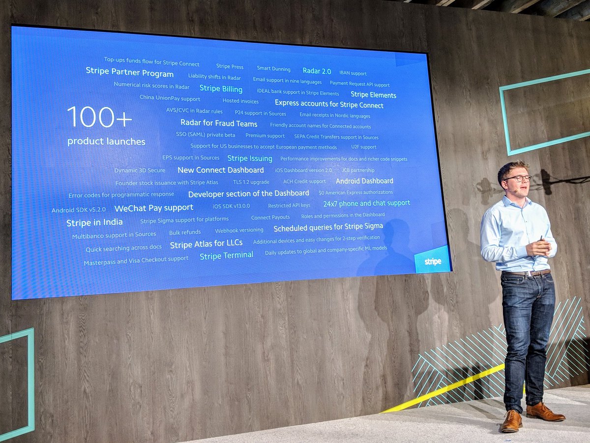 Free 24x7 phone support, Connect Payouts and Express, Stripe Billing for recurring biz mgmt, Radar for Teams, and 100+ other launches from Stripe in 2018 #stripesessions
