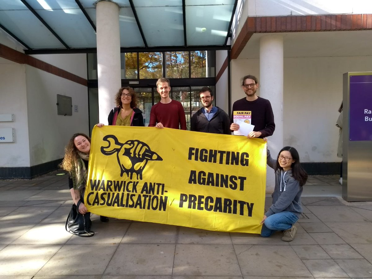 Reminding the general assembly <a href="/warwickuni/">University of Warwick</a> that casual staff will not be used as a carrot to push for an assault on academic freedom #Statute24 - encouraging to get the thumbs and fist up by some many staff! warwickanticasualisation.wordpress.com/2018/10/10/sta…
