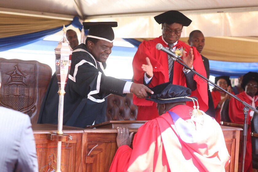 nickmangwana's tweet image. Congratulations to HE on being conferred with an Honorary Doctorate