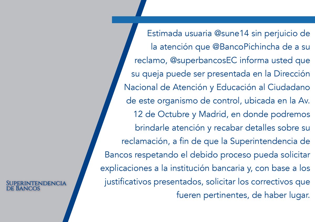 superbancosEC's tweet photo. #SuperBancos #SBInforma https://t.co/PAHgWPvvWU