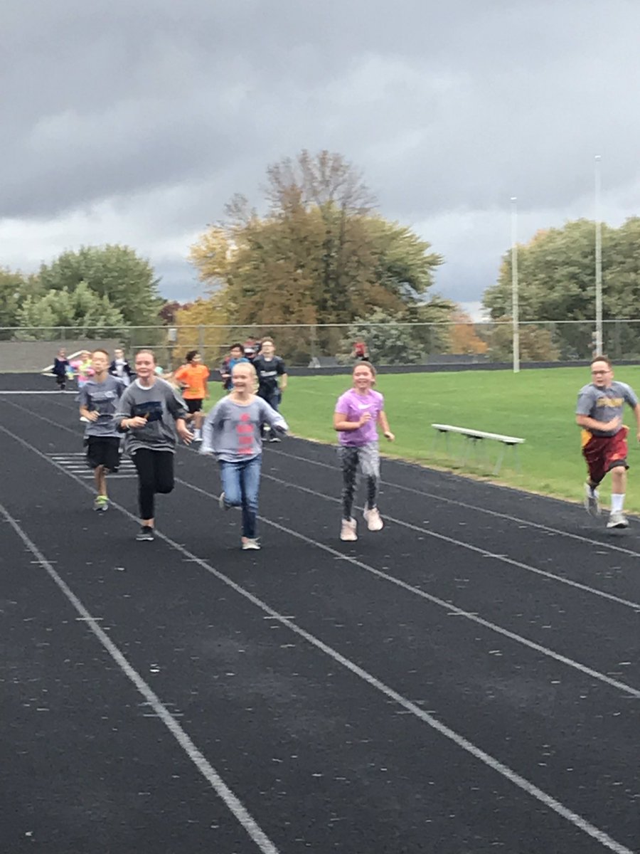 PiratePTO's tweet photo. The first Hudson Jog-A-Thon is on! We couldn’t be happier with all the #piratepride! https://t.co/cfNYPsikXV