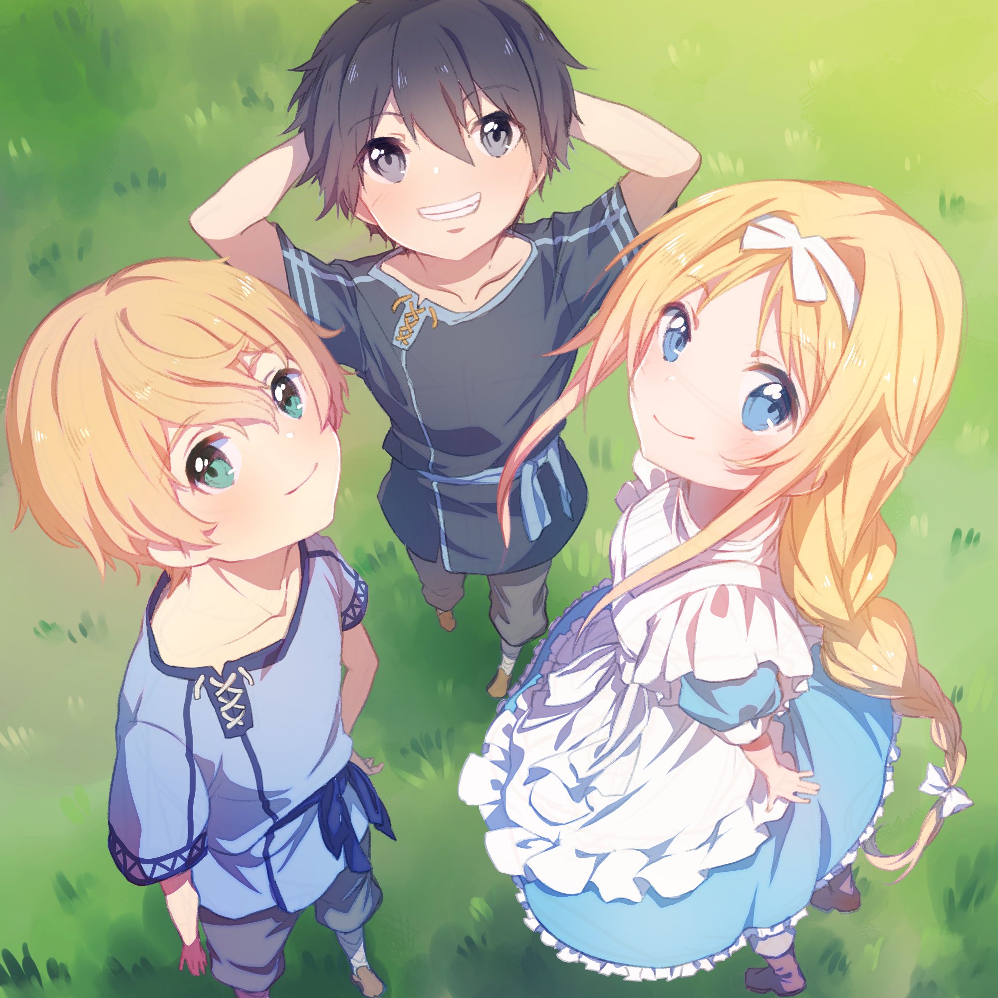 ほづみ りの キリト アリス ユージオの3人組の幼少期ほんと可愛い T Co 3jcy5raheg Twitter