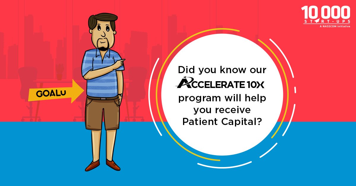 nasscomstartups's tweet photo. GOALu cannot be happier because he has finally found a program that would not only help him with the right #mentorship but also help with dedicated support to identify his #funding requirements. Our #Accelerate10X Program provides this and more.  https://t.co/EhlEcHPIPr https://t.co/E5WbV6vBD8