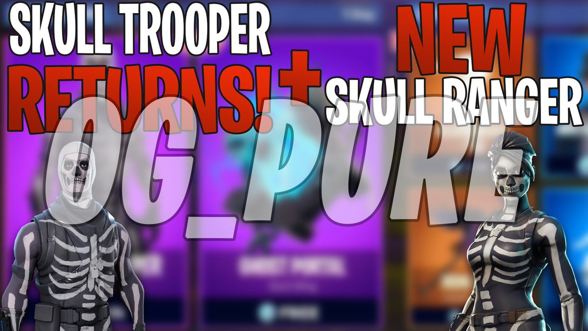Fortnitethumbnail Photos And Hastag - youtuber gfx designer video editor premade thumbnails for fortnite two of them are for the return of the skull trooper and the new skull ranger if you
