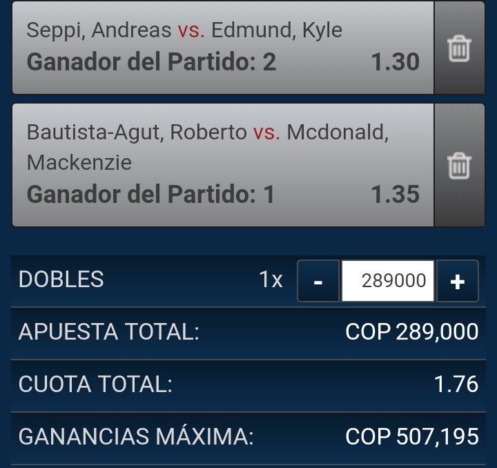 ApuestasPicksP1's tweet photo. 🔥Comenzamos el día nuevamente perfecto con esta Combinada de ATP que se nos da demasiado fácil, gracias a el excelente juego de Edmund y de Bautista que demostraron su gran tenis tarde que temprano.

Últimas 10 apuestas Free :

9✅  1⭕

#TeamPicksPro #ATPMasters1000 #Picksfree https://t.co/XIzSQ0TLOP