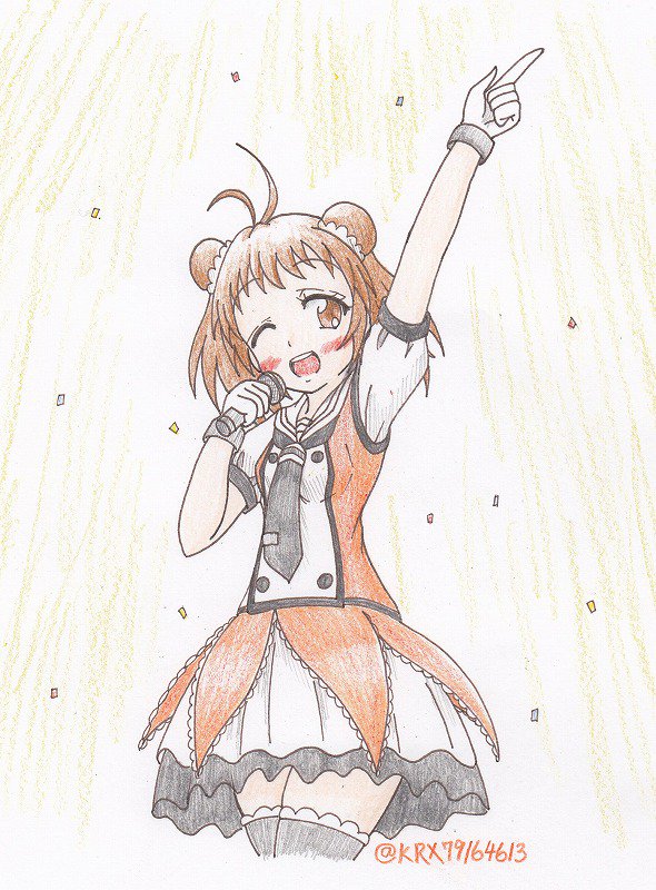 #艦これ版深夜の真剣お絵描き60分一本勝負
 #艦これ版真剣お絵描き60分一本勝負_20181010
 #那珂
那珂ちゃんはいつだってかわいい 