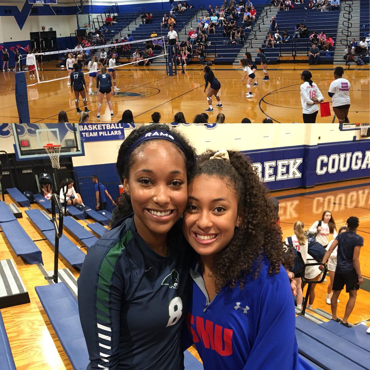MaMaG6258's tweet photo. Loved cheering on @skylachilds1 at her game last night! She never came off the court! Love you Sky💕#sheevenplaysthenet #PVgetready #skylinelove https://t.co/FLavdVjJd2