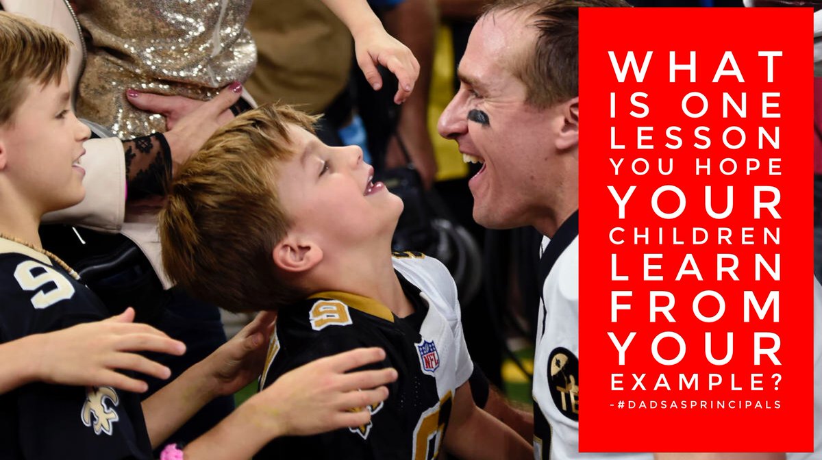 Alright #dadsasprincipals!  Inspired to write a new blogpost and would love your insight on this question: What is one lesson you hope your children learn from your example?  Reply or DM me!  Thanks so much!