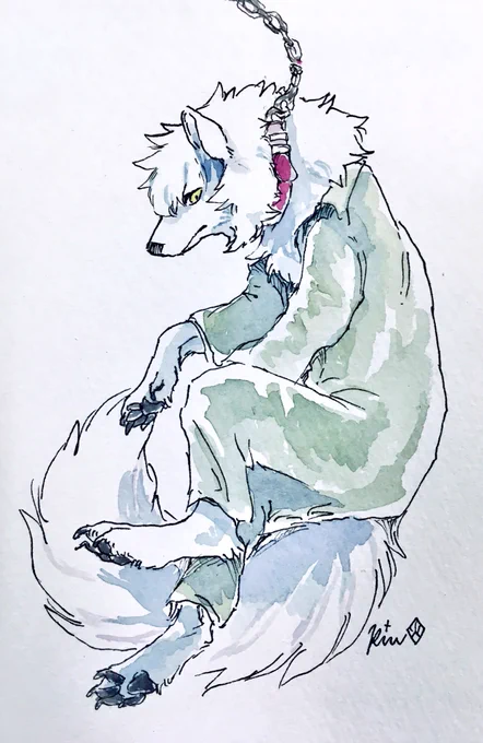 #オオカミとっても大好き展4
スケブイベントで描かせていただいた絵その3 