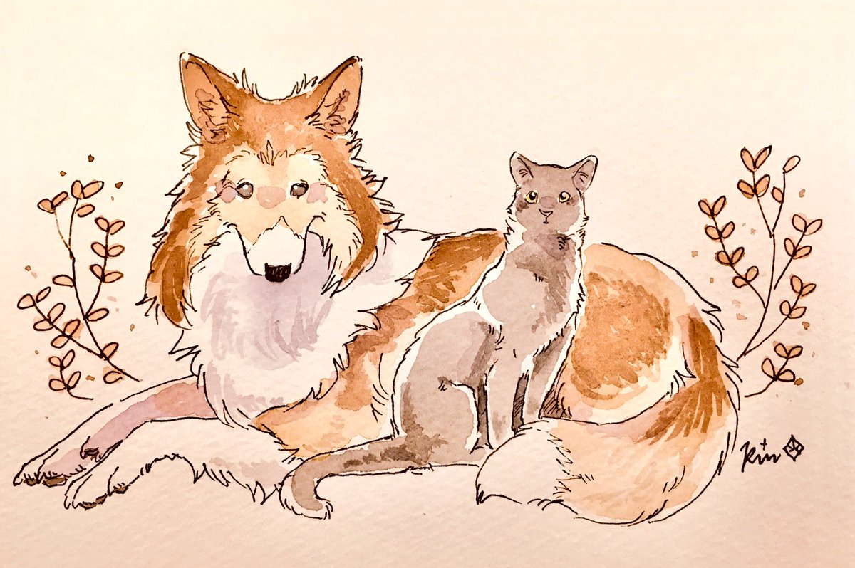 「#オオカミとっても大好き展4
スケブイベントで描かせていただいた絵その3 」|水谷霖のイラスト