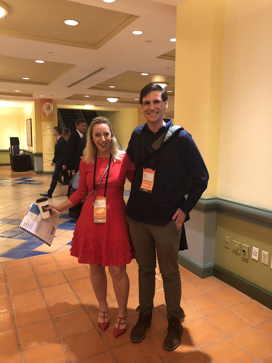 Sitecore's tweet photo. We ran into @jodilynnkovitz, founder and CEO of #movethedial, just now. We can’t wait to hear her and other women trailblazers speak later today at the #WomenInTech lunch session in the Dolphin Pacific Amphitheater. #SitcoreSYM https://t.co/XfcJAz1sp4