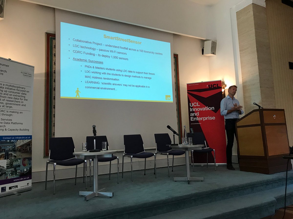 MattheHopkinson's tweet image. Great to have ⁦@bwoswald⁩ of ⁦@LocalDataCo⁩ talking SmartStreetSensor and new footfall tech on the way. ⁦@CDRC_UK⁩ ⁦@ucl⁩ #DataImpact
