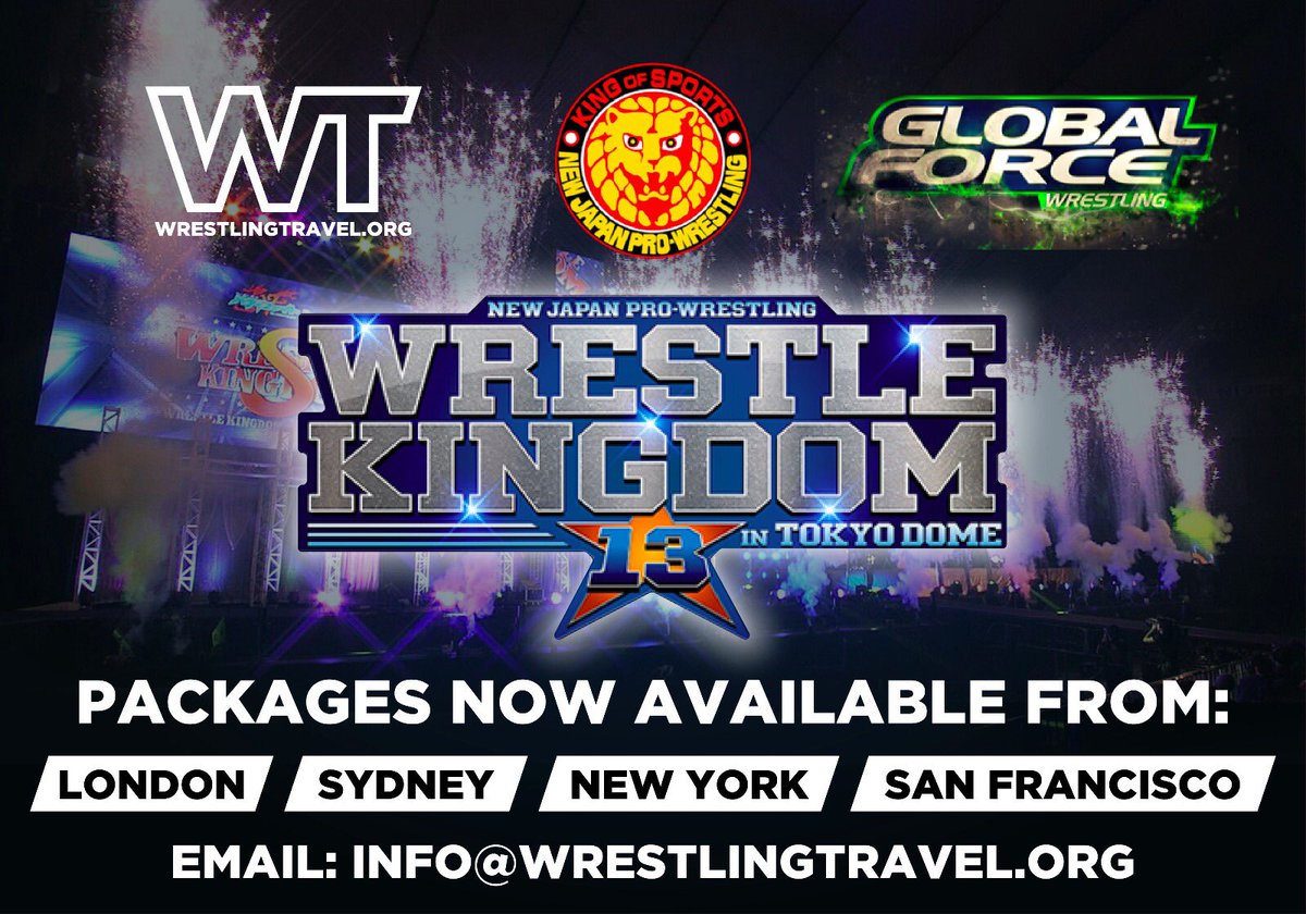 WrestlingTravel's tweet photo. BREAKING NEWS:

Wrestling Travel and Jeff Jarrett’s Global Force Entertainment join forces to offer ticket and travel packages for NJPW Wrestle Kingdom 13!

Read all about this ground breaking deal here...

https://t.co/O8BUTPdsdZ

Come and experience #NJPW with Wrestling Travel! https://t.co/RVQ78OxuuV