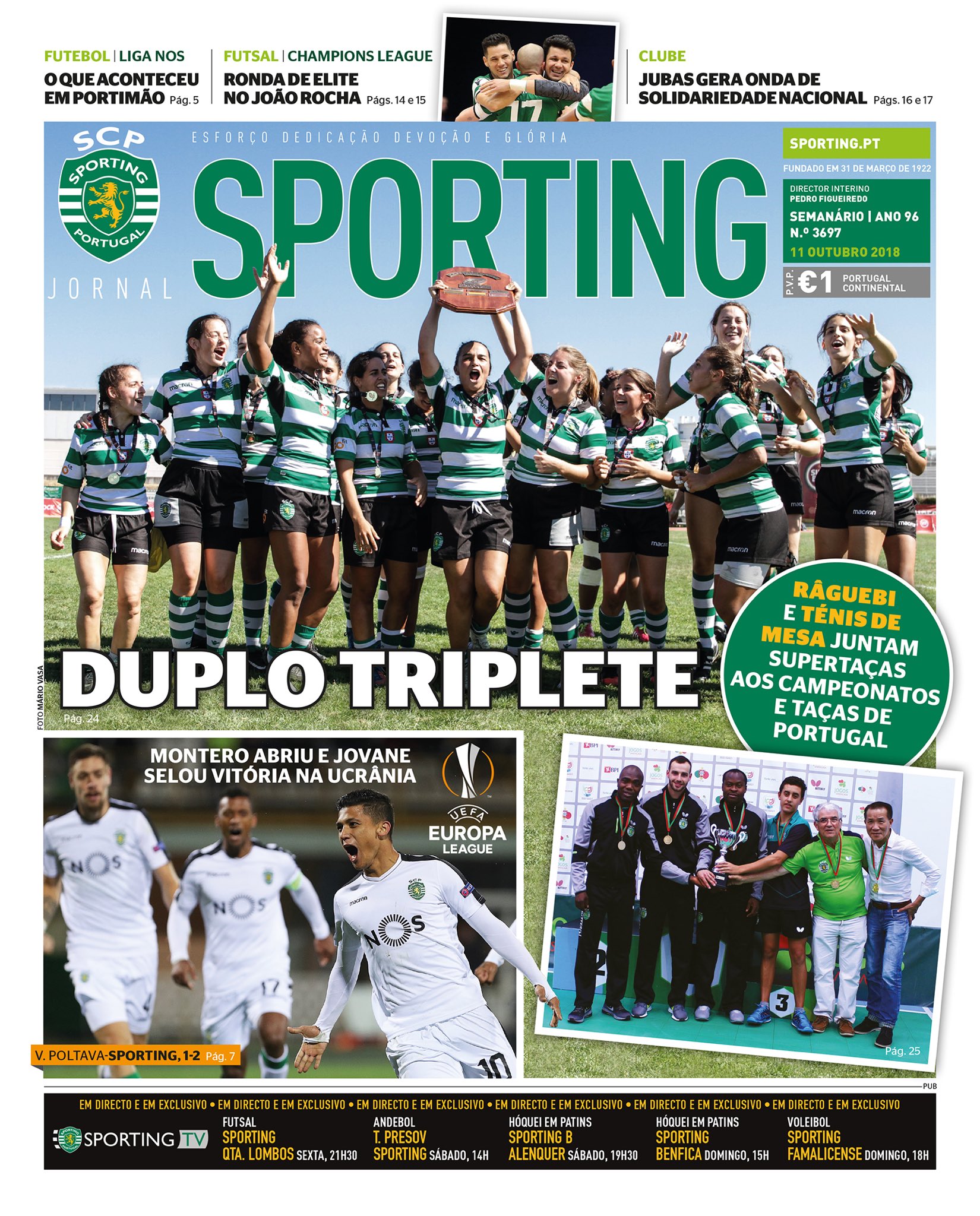 Sporting CP on X: Esta é a capa do #JornalSporting desta semana! Hoje nas  bancas.  / X