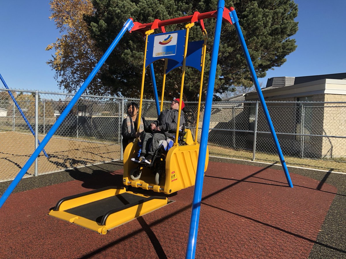 StoonPubSchools's tweet photo. John Dolan School opened its outdoor sensory playground today. It features specialized apparatuses for use by children of varying abilities, including a wheelchair swing and  interactive and sensory panels. The school serves intensive-support students ages 4-22. #spslearn https://t.co/mvbdebgkIw