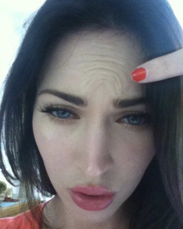 gusfenty's tweet photo. megan fox showing off her facial expressions after being accused of getting botox in 2011 https://t.co/3a7BXvwLha