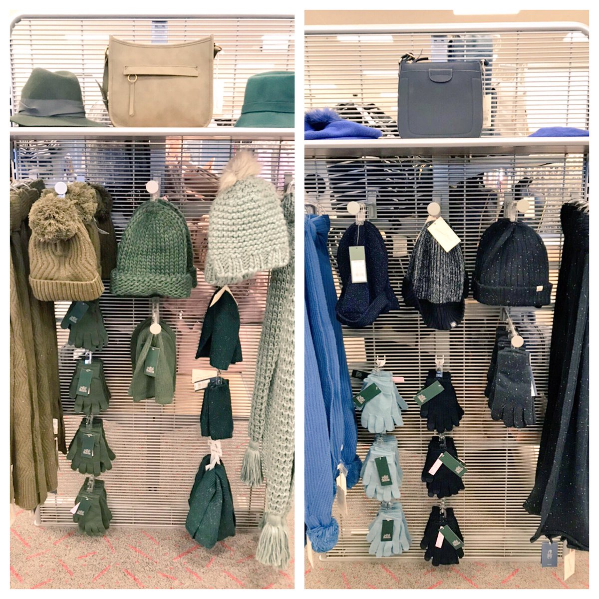 targetVM_erika's tweet image. Color story head and hand end caps in accessories ❤️🧡💜💚💙!! #VM #HolidayDomination @EricWunderle