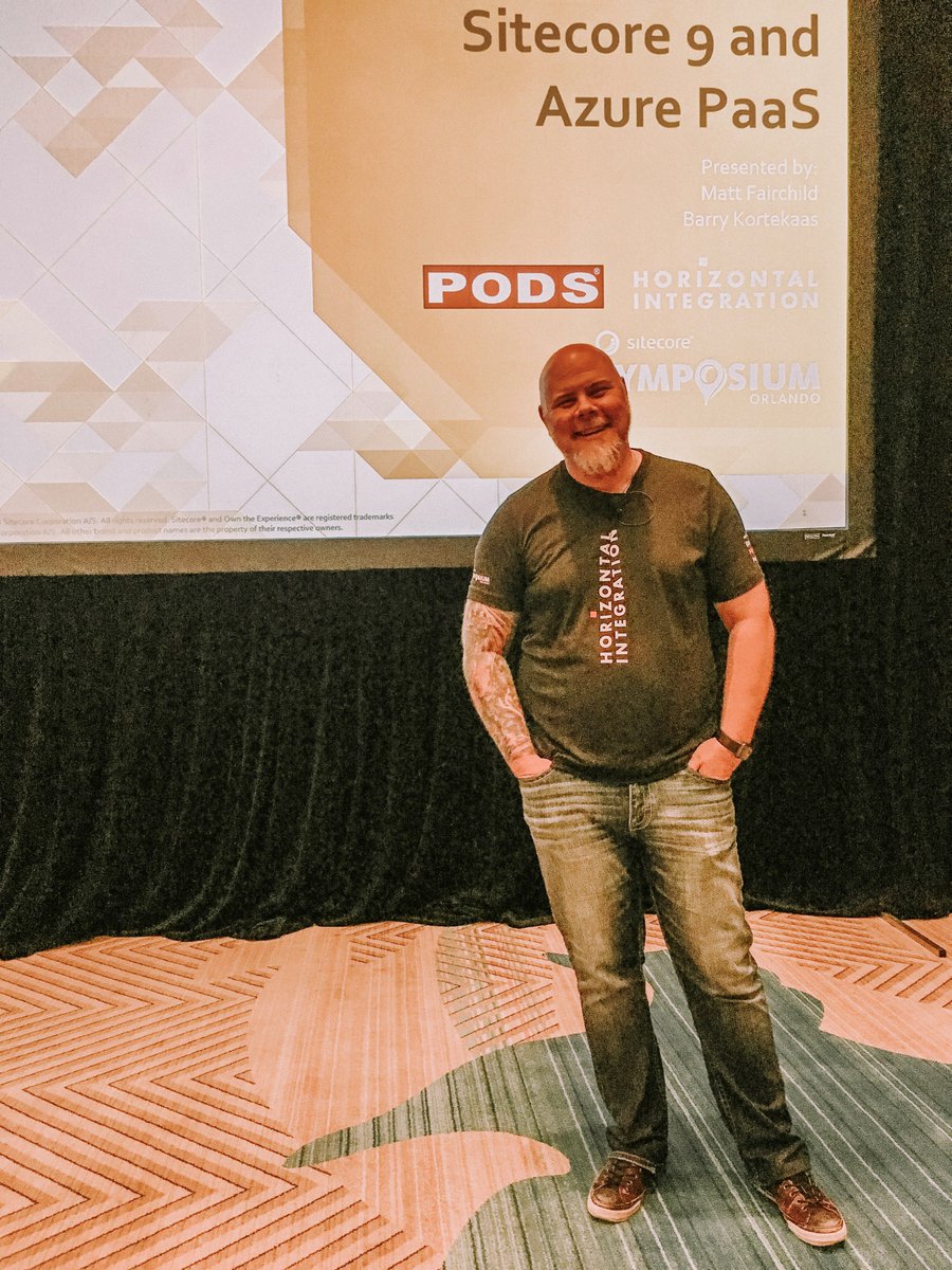 sitecorepartner's tweet image. Matt Fairchild presenting at #sitecoresym - Sitecore on Azure PaaS