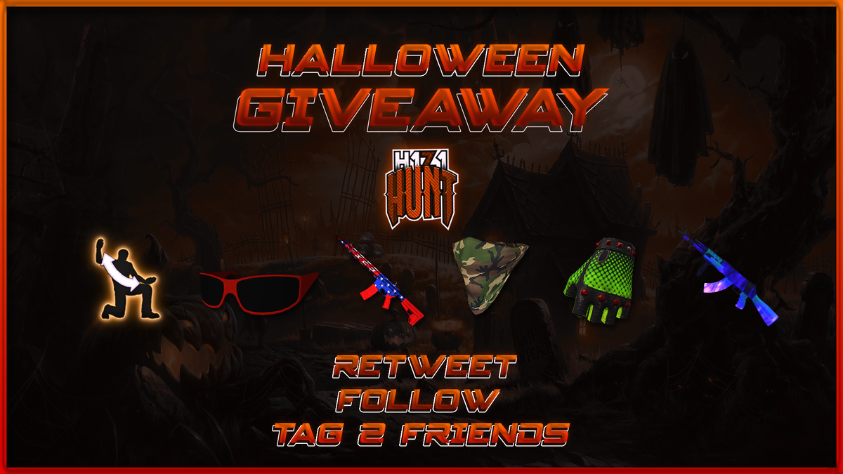 h1z1hunt's tweet photo. 🎃 500$+ https://t.co/jRwTFRKKem HALLOWEEN GIVEAWAY🎃

💸AR Patriotic💸
💸3x Toxic Gloves💸
💸3x Phantasmal AK💸
💸Red Biker Shades💸
💸Booty Slap💸

👻 Retweet
👻 Follow us + @livestreamoment
👻 Tag 2 friends(H1Z1 or CSGO)
👻 Visit https://t.co/MSaBHshU4g 

🔚 31.10. 🔚 https://t.co/2waiuDgefh