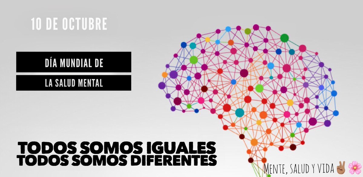 10 de Octubre Día mundial de la salud mental.
Acabemos con el estigma. 
TODOS SOMOS IGUALES, TODOS SOMOS DIFERENTES! El mundo está en una crisis profunda porque no tenemos una educación para la conciencia.
#saludmental #mentalhealth #10deoctubre #elpoderdelamente #mentespoderosas