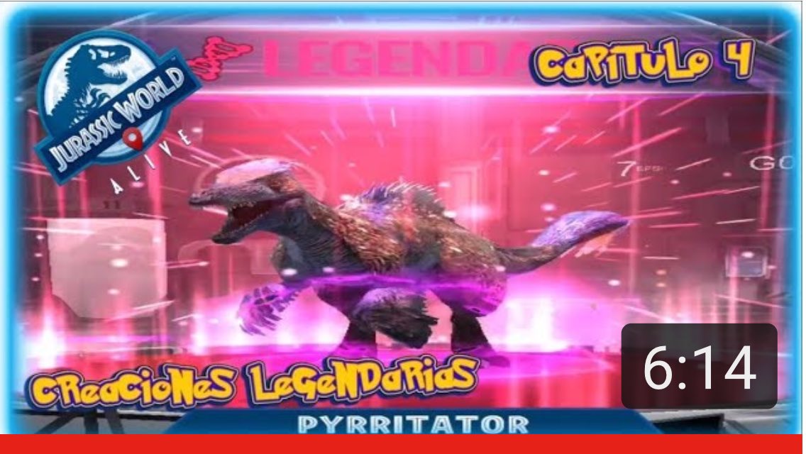 FritopiaGo's tweet image. Fritonian@s! Creamos un Legendario súper elegante, veloz y letal... #PYRRITATOR en #Jurassic World Alive !! 
m.youtube.com/watch?v=u4t2is…
#jurassic #jurassicworld #jurassicpark #dino #dinosaurios #dinosaur