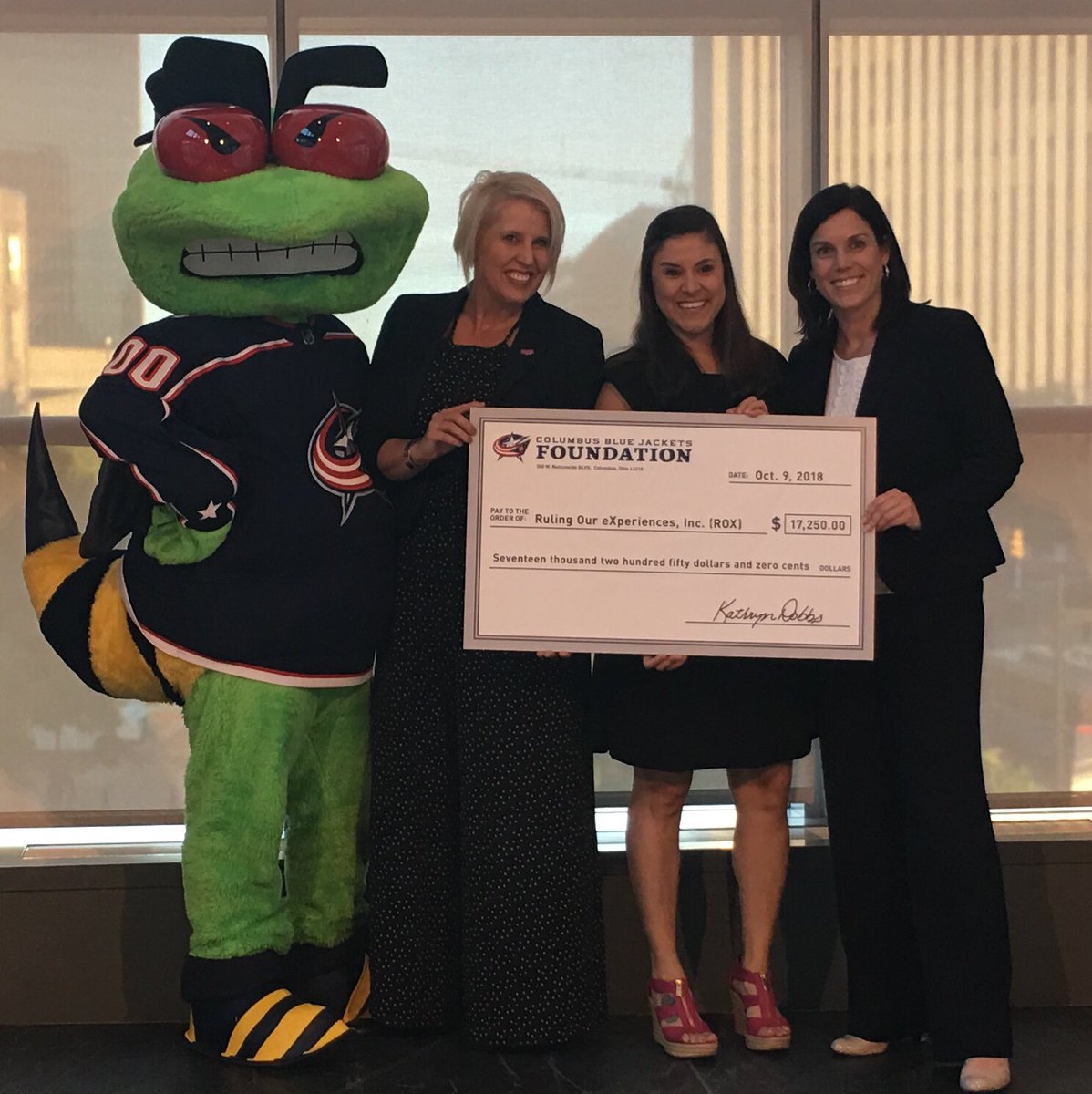 Big thanks to one of our newest funders, @CBJfoundation, for their support to help start FIFTEEN new ROX sites this school year! 

Stay tuned for more big news from ROX for #DayOfTheGirl tomorrow!

<a href="/bluejacketsnhl/">Columbus Blue Jackets</a> #CBJgivesback #beingagirlROX #sisterhood #worldmentalhealthday