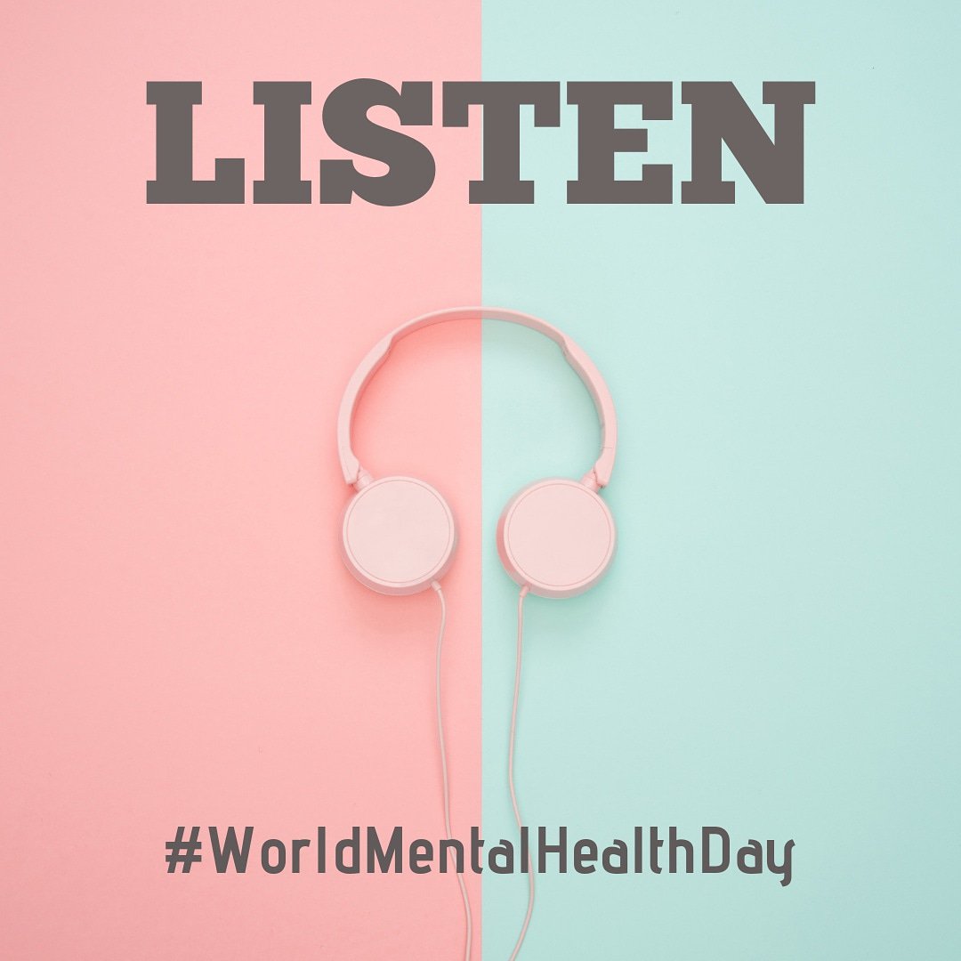 ✅LISTEN to your friends ✅LISTEN to your family ✅LISTEN to your colleagues ✅LISTEN to YOURSELF ❤TAKE CARE OF YOUR MENTAL HEALTH AND LOOK AFTER THOSE AROUND YOU❤ We're all in this together 👂👂🏻👂🏼👂🏽👂🏾👂🏿 ➡ let's all start listening #worldmentalhealthday #mentalhealth