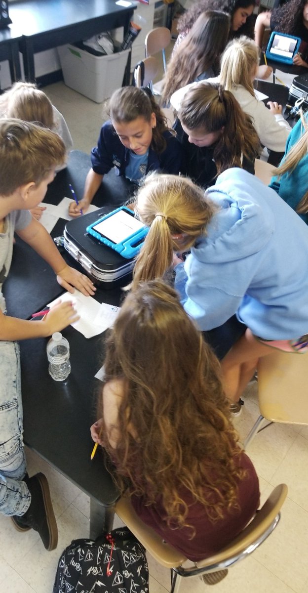 mrssilvers1's tweet photo. Got some math therapy in this week doing a #breakoutedu with 7th graders 💙 #somuchfun #MGgators @HeelsFan523 @BlissCyndy @aredd21 https://t.co/taBmRBAq7u