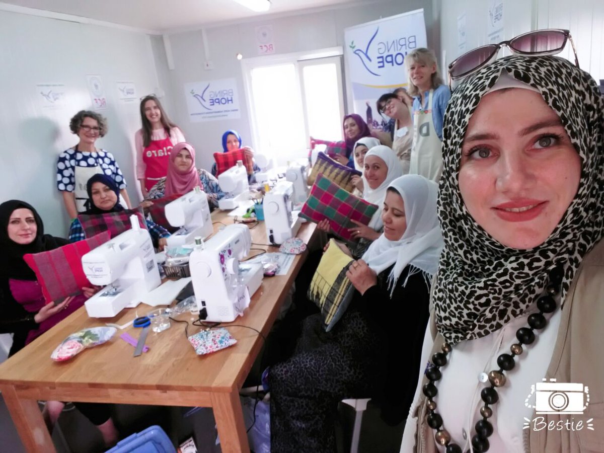 BringHopeF's tweet photo. Day 3 &amp; 4 of the #SewingHope Project are finished!

Over the past couple of days the women have been developing their sewing skills. They've made beautiful pillows, clothing and they have just started preparing the lining for the Jajim bags 👜 https://t.co/y7M8THe5MR