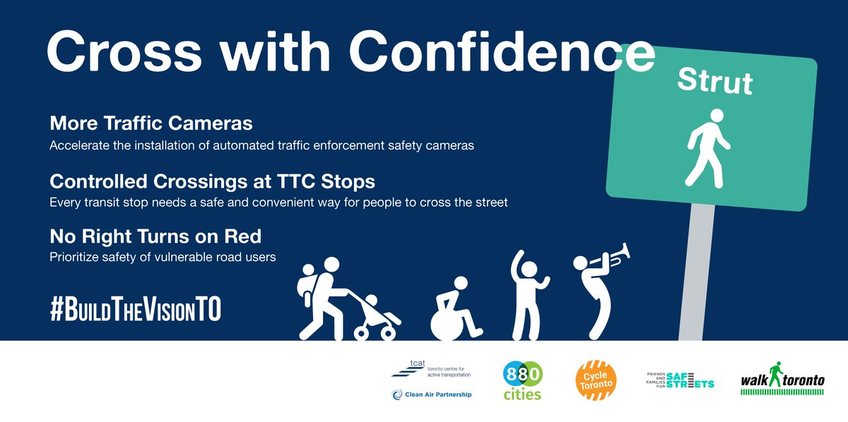 CycleToronto's tweet image. Everyone should be able to cross with confidence. But in 2017, the 1st year of #Toronto's #VisionZero Plan, 40 people died while walking or cycling on our streets. Each one was preventable. We must do better! #BuildTheVisionTO #TOVotes18 #safestreets bit.ly/2OdNDS4