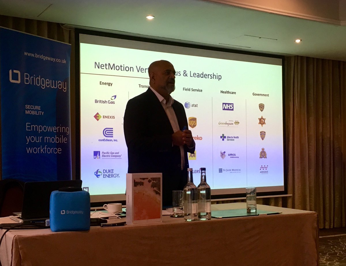 Bridgeway's tweet image. @NetMotion talking mobile performance and operational intelligence at our Mobile IT User Forum today #fieldmobility #netmotion #mobileIT #mobility