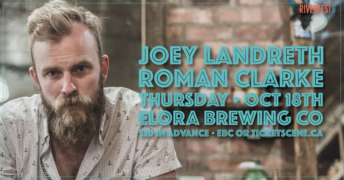 elorabrewingco's tweet photo. @riverfestelora presents JOEY LANDRETH | Thurs. Oct. 18th ๐ tickets available at the brewery or online at https://t.co/8UwLjKHwfj #getemquick https://t.co/DVuHezbtNS