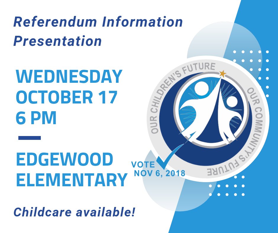 Please join us for the next informational presentation about the 2018 referendum. More info: ocfsd.org/referendum