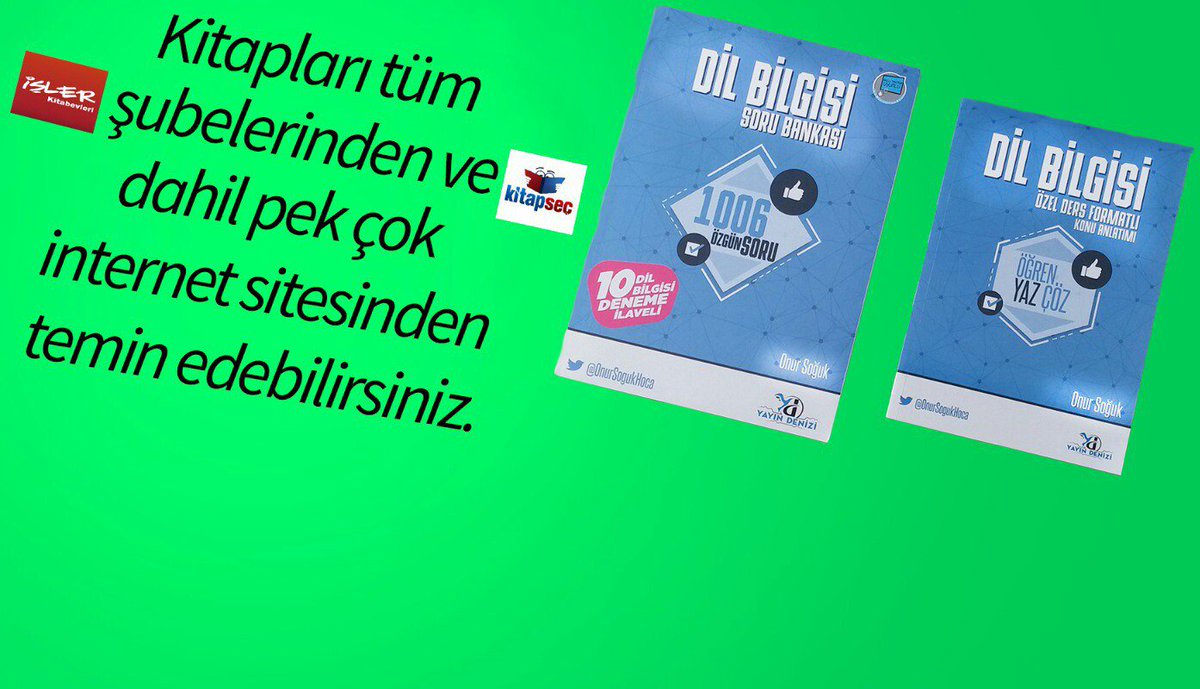 🎁🎁🎁
Bu twiti rt'leyenlerden 3 öğrenciye görseldeki 1006 Dil Bilgisi Soru Bankası hediye edeceğiz.
*** Kazananlar 16 Ekim Salı günü <a href="/OSHradyo/">OSH Radyo</a> hesabından açıklanacak.