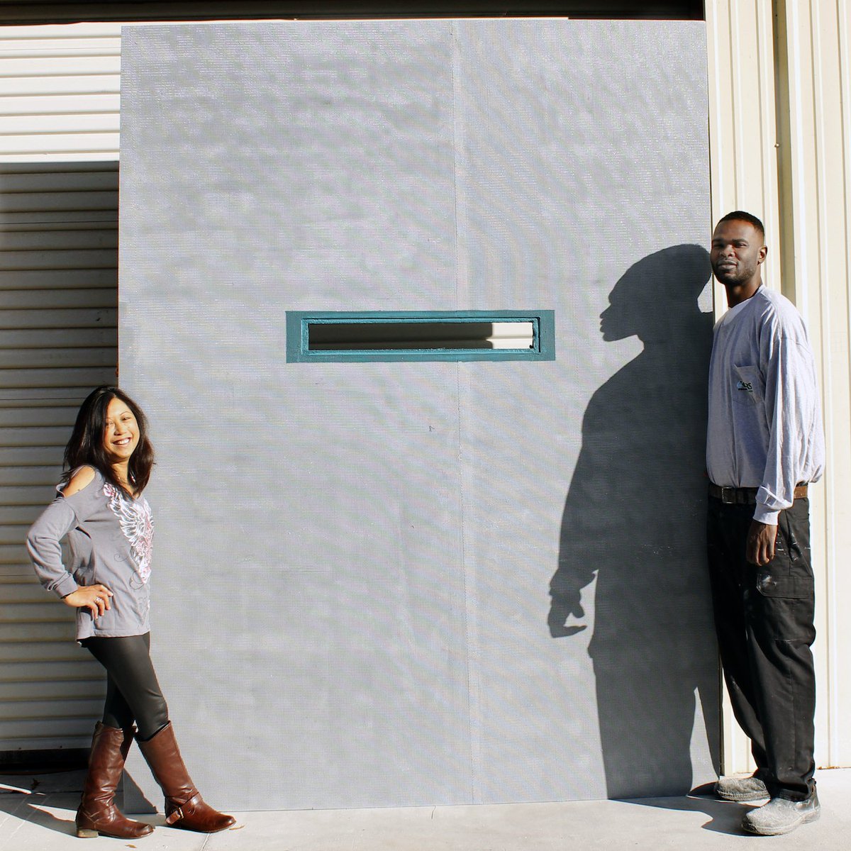 KBRS_Inc's tweet photo. We put one of our shortest and one of our tallest hard core employees next to this custom linear ShowerSlope™... Can you guess the height of this slope? 

#KBRShardcore #custom #shower #design #fun #linearshowers #photooftheday https://t.co/lbpGJ8HD2O