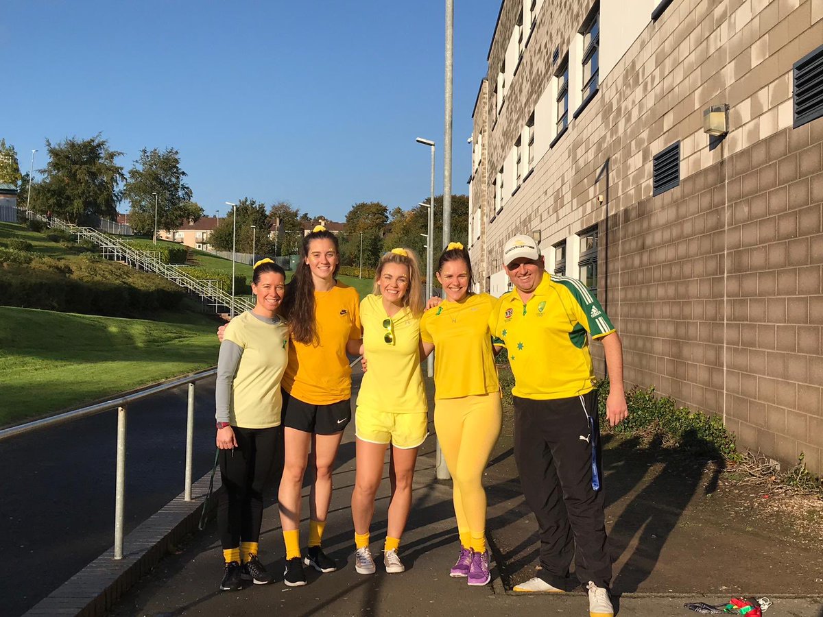 Gleniffer_PE's tweet photo. The PE staff all ready for #HellowYellow promoting #MentalHealthDay2018.
#walkamilewithasmile. Ready for an action packed day of activities. #ItsOKtonotbeOK #itsgoodtotalk https://t.co/0SL2nrFJUI