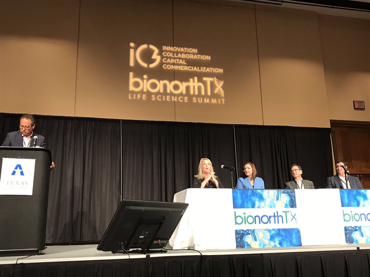 stephanieswmed's tweet photo. Startup panel talking about shift in healthcare market to self-service and self-treatment. #bionorthTX #iC3LifeScienceSummit https://t.co/sO8sT3MhWa