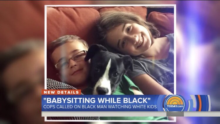 shomaristone's tweet photo. Georgia woman calls police on black man baby-sitting 2 white kids.
“In 2018, prejudiced people exist. We are still being judged, we are still being discriminated against.”  -Corey Lewis, Baby-sitter. #BabysittingWhileBlack #CoreyLewis
https://t.co/nzMLGePXLk https://t.co/qDmXRPMccp
