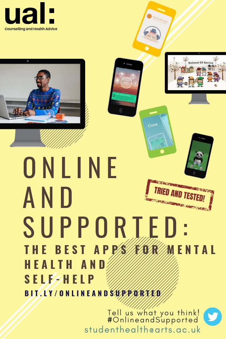UAL_well's tweet photo. With Mental Health in mind. Here's a list of tried and tested apps to help you get the through the stressful start of term. https://t.co/o9eR3BVsbc https://t.co/yS8KlzJndt