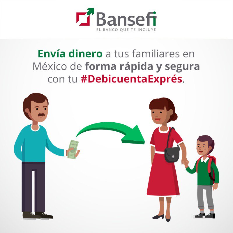 bbienestarmx's tweet photo. Querido paisano, ahora enviar dinero a tus familiares es más fácil con una #DebicuentaExprés Bansefi.

Más información en https://t.co/wGTkoAgSDw https://t.co/J0VtcsSbpo