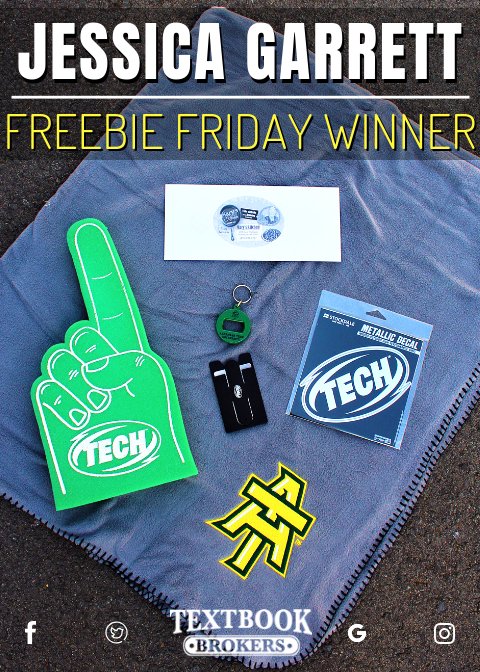 rentnowpaylater's tweet image. Fall Break is ALMOST here! Congrats to the winner of our #FreebieFriday, Jessica Garrett! Come see us or contact us to claim your winnings!

Don't forget to pick up your Scantrons or BlueBooks for your Midterms!

 #atu18 #atu19 #atu20 #atu21 #atu22 #textbookbrokers #FallBreak